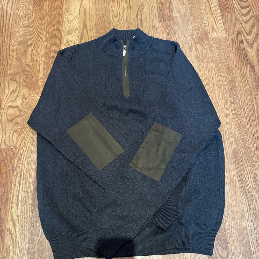 Alex Cannon brown sweater with elbow pads
